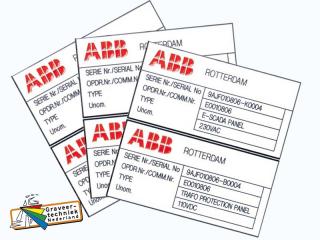 Resopal machine plaat - type plaat, data plaat